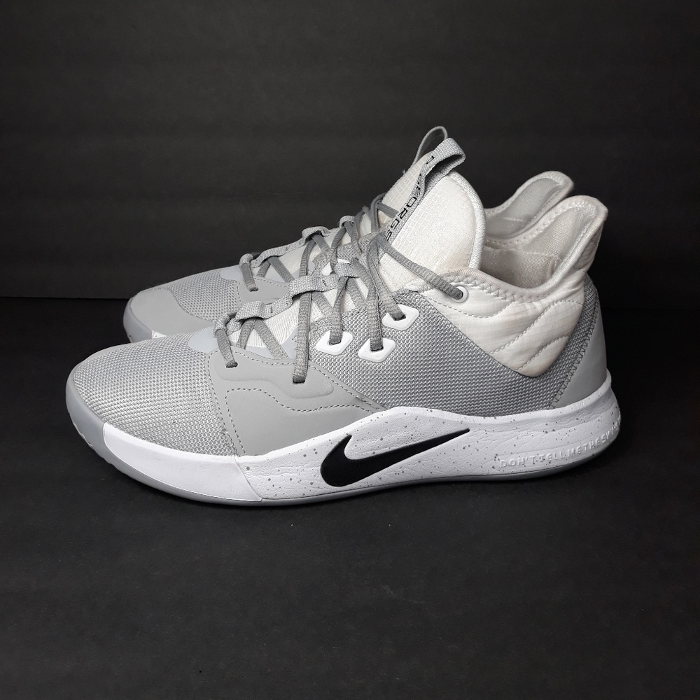 Nike Paul George 3 Grey Wolf Sneakers Sz 10
